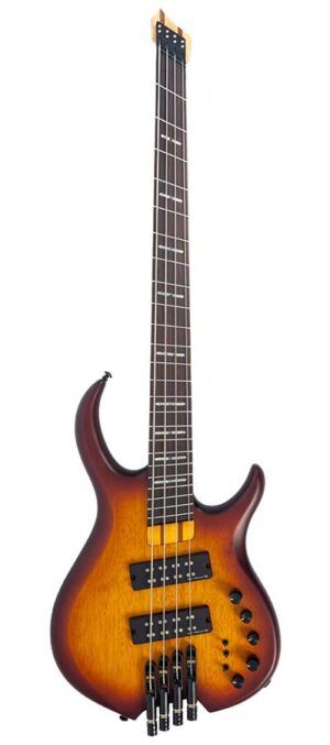 mahogany 4-string active bass tobacco sunburst satin, with gigbag