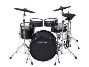 digital drum kit, all mesh head fullsize wooden shells, 20" kick, all hardware included, blackwood