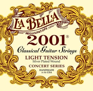 string set classic, professional, clear nylon trebles & silverplated basses, light tension