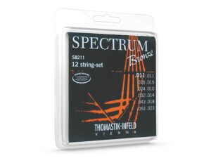 string set 12-string acoustic, bronze roundwound, 011