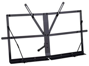 table top music stand, foldable, black