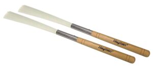 brushes, clear nylon bristles, wooden handle, pair, soft