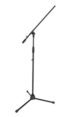 microphone stand, with boom, black