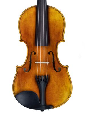 violin 4/4, oil varnish with antique finish, european maple, ebony fittings