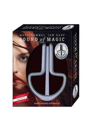 mouth harp, size 12/81mm, silver, incl. giftbox and playing instruction
