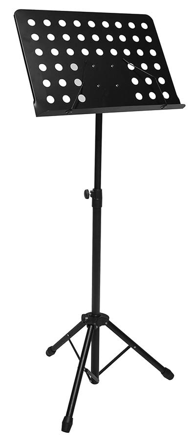 metal music stand with perforated desk (49x34cm), bulk packed (with individual carton)