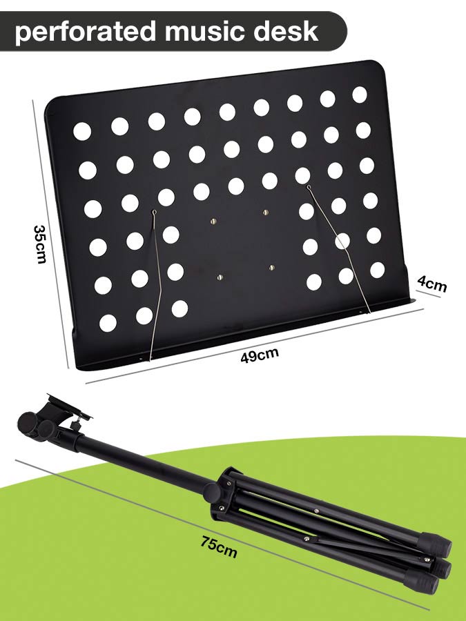metal music stand with perforated desk (49x34cm), bulk packed (with individual carton) - Afbeelding 7
