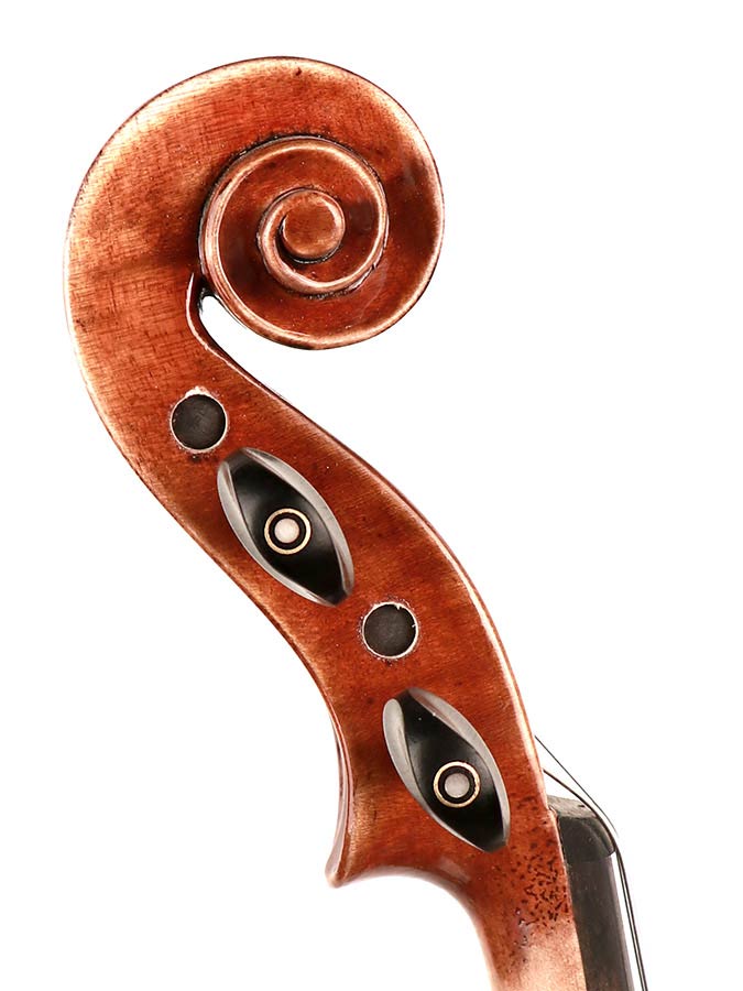 violin 4/4, oil varnish with antique finish, well flamed maple back - Afbeelding 3