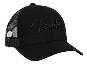 snap back pick holder hat, black