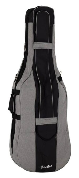 cello bag 19mm padded 1/8, light grey, 2 straps, various pockets