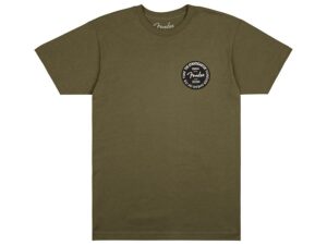 Stratocaster 70th Anniversary badge tee, olive, S