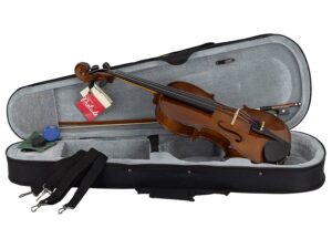 violin outfit 1/4 ready to play, all solid, ebony fittings, incl. bow and case