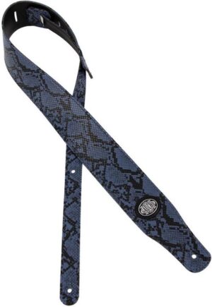 Gaucho GST-205-BU gitaarband blauw - slangenprint