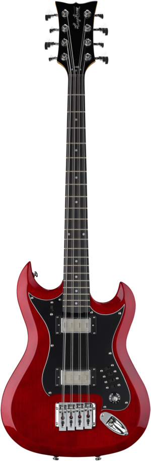 HAGSTROM Basgitaar, H8II, Wild Cherry Transparent, 8 snaren