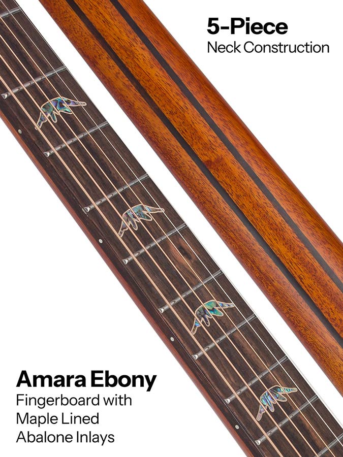 BAN8E/VS Bromo Denali Series mini jumbo guitar - Afbeelding 3