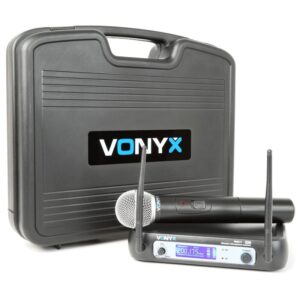 Vonyx WM511 1-kanaal VHF Wireless System met handheld microfoon en beeldscherm