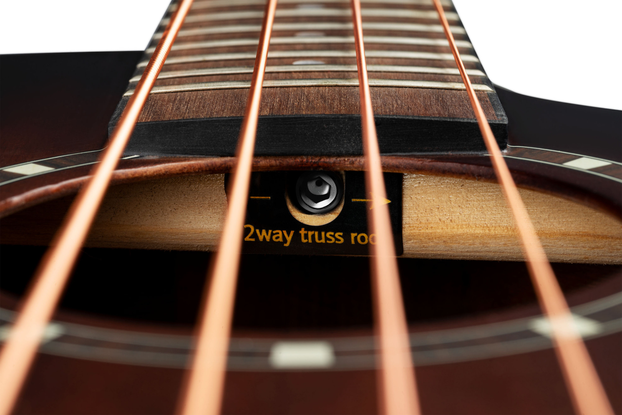 ORTEGA Deep Series 7 Medium Scale Acoustic Bass 4 String - Spruce / Mahogany Bourbon Fade - Afbeelding 11