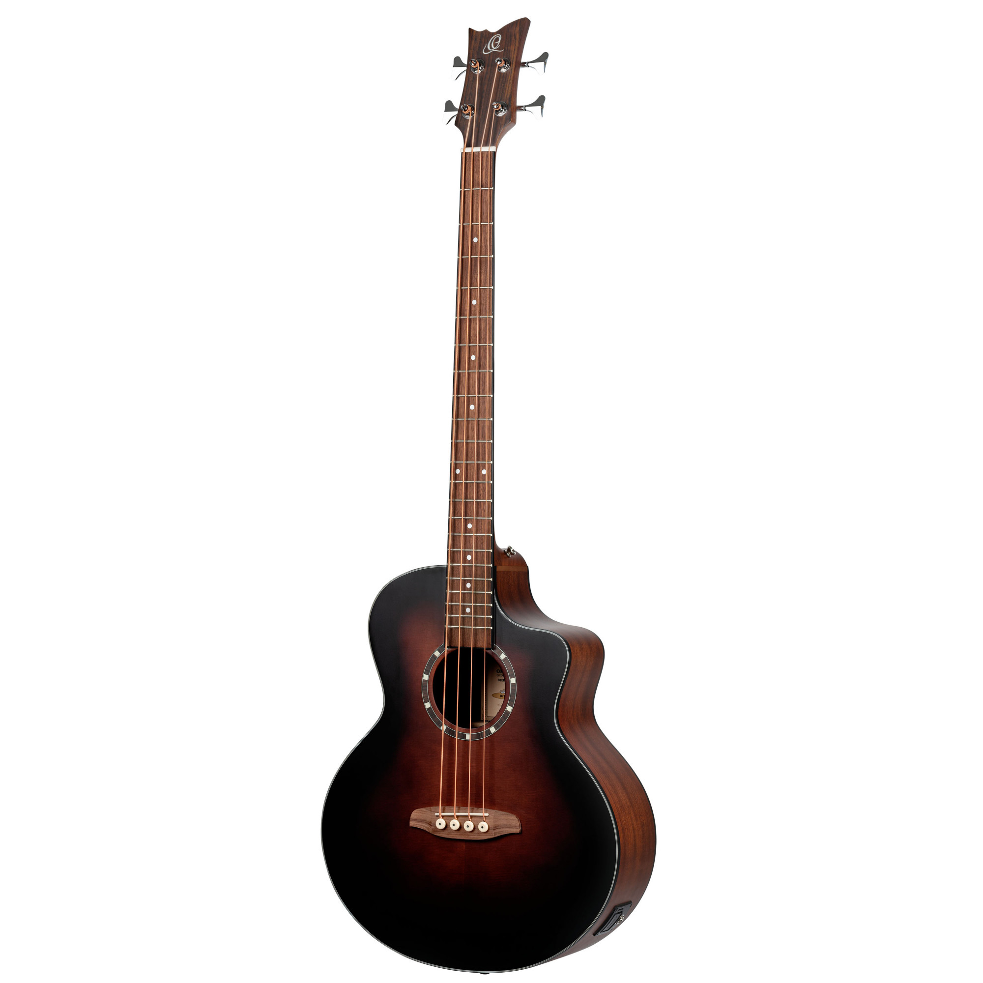 ORTEGA Deep Series 7 Medium Scale Acoustic Bass 4 String - Spruce / Mahogany Bourbon Fade - Afbeelding 3