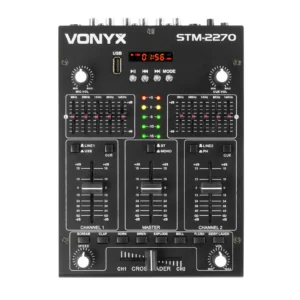 Vonyx STM2270 4-Channel Mixer Sound Effects USB/MP3/BT