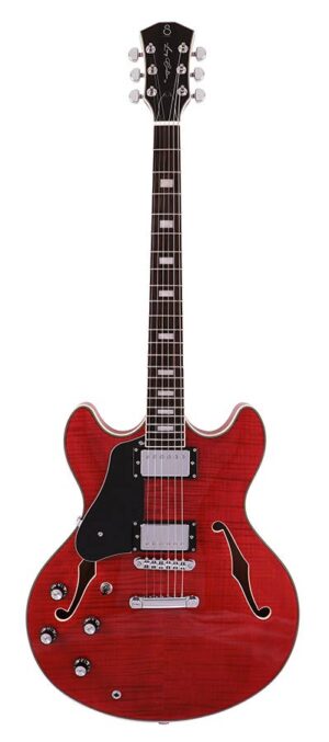 Sire H Series Larry Carlton electric archtop guitar lefty see through red