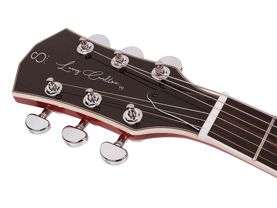Sire H Series Larry Carlton electric archtop guitar lefty see through red - Afbeelding 3