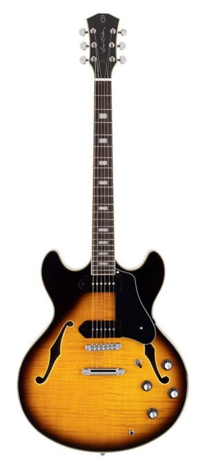 Sire H Series Larry Carlton electric guitar archtop with P90s vintage sunburst