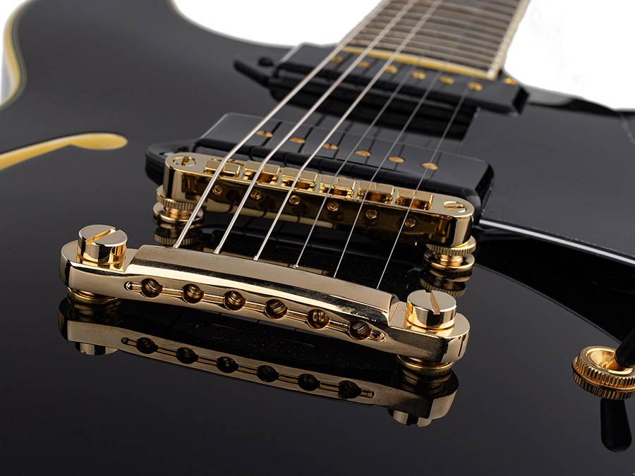 Sire H Series Larry Carlton electric guitar archtop with P90s black - Afbeelding 4