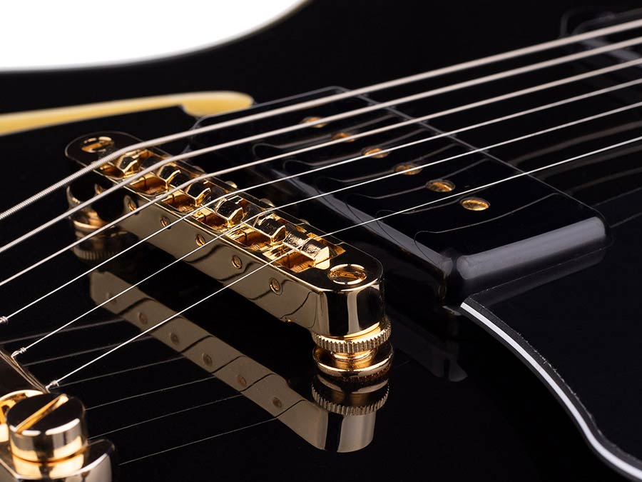 Sire H Series Larry Carlton electric guitar archtop with P90s black - Afbeelding 7