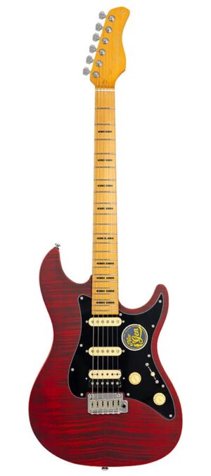 Sire S Series Larry Carlton electric guitar S-style see through red satin