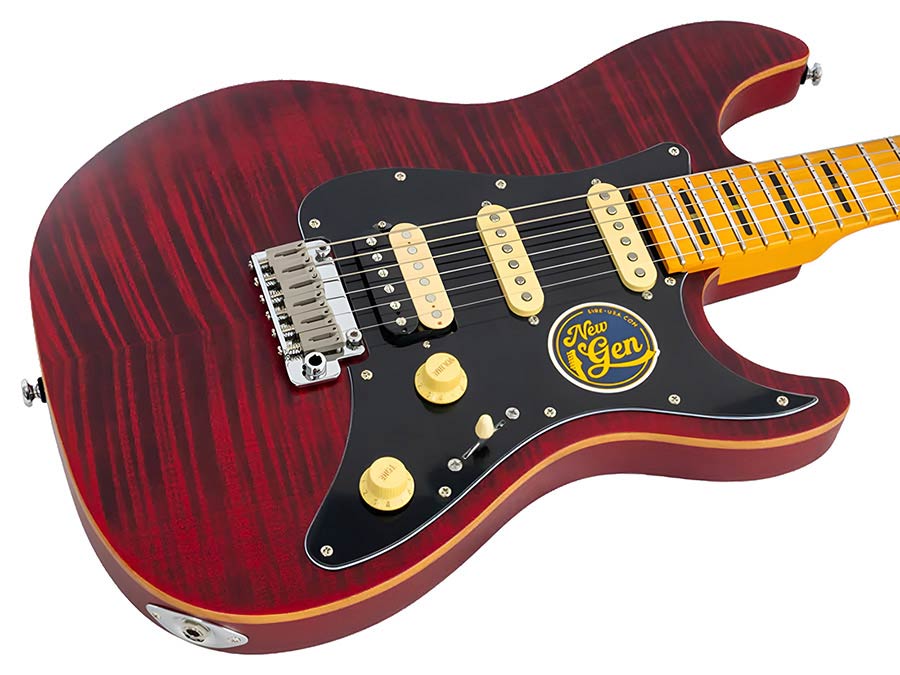 Sire S Series Larry Carlton electric guitar S-style see through red satin - Afbeelding 4