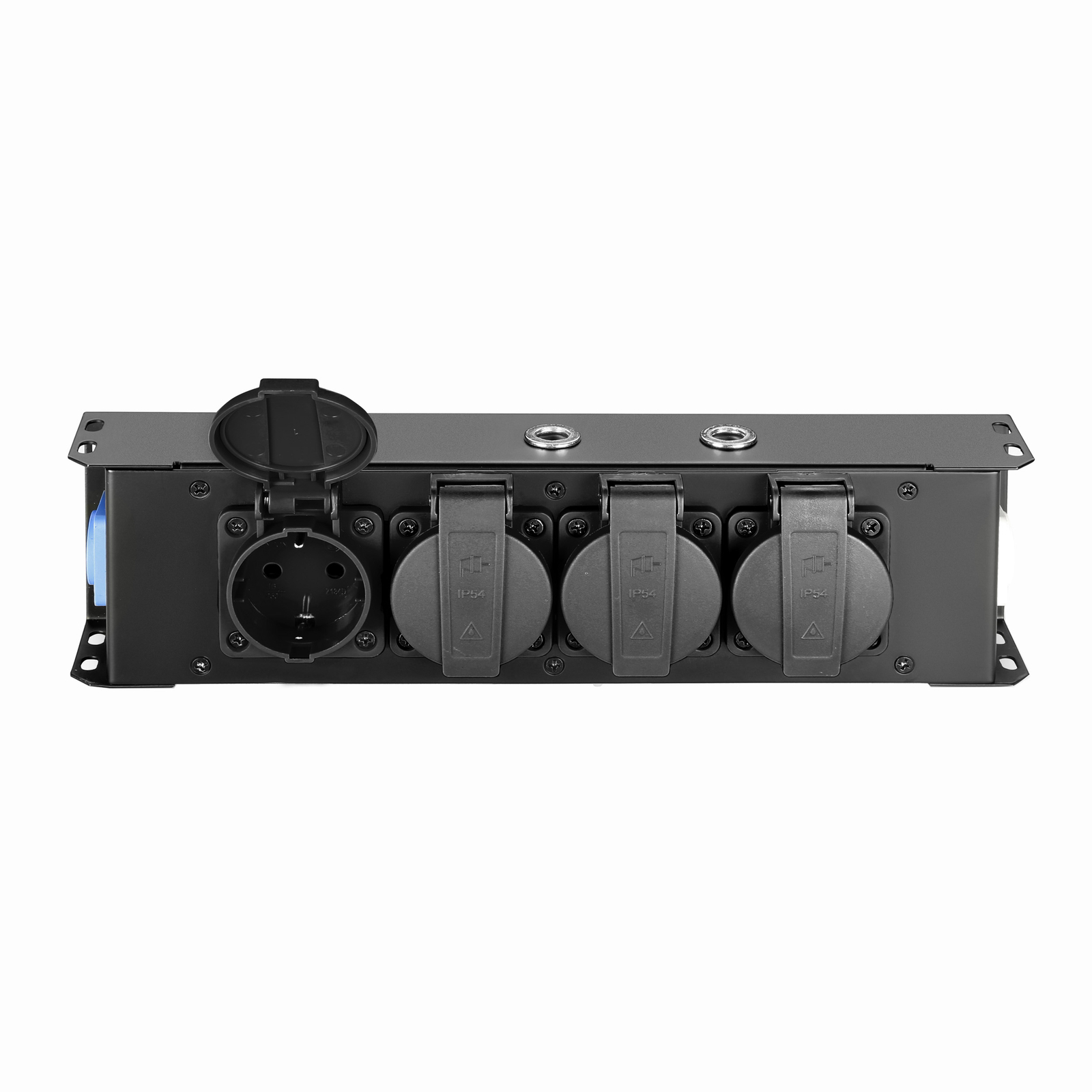 Adam Hall PRO PORT 4 Power Strip 4 x Schukosockets IP54 | PowerIn BLU & PowerOut GREY - Afbeelding 5