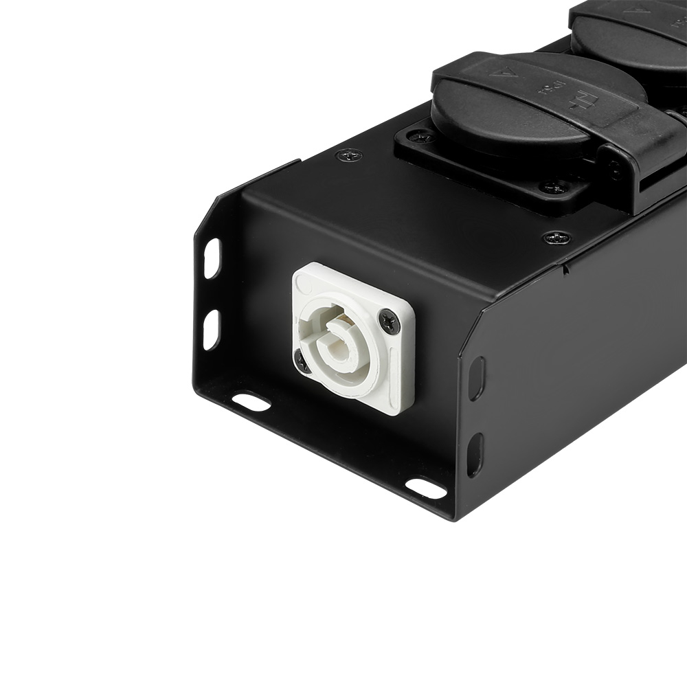 Adam Hall PRO PORT 4 Power Strip 4 x Schukosockets IP54 | PowerIn BLU & PowerOut GREY - Afbeelding 3