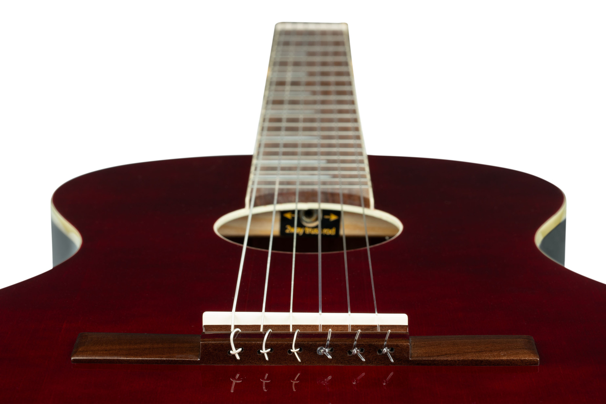 ORTEGA Ranger Series 4/4 Nylon String Guitar 6-String - Stained Red + Gig Bag RRA-SRT - Afbeelding 4