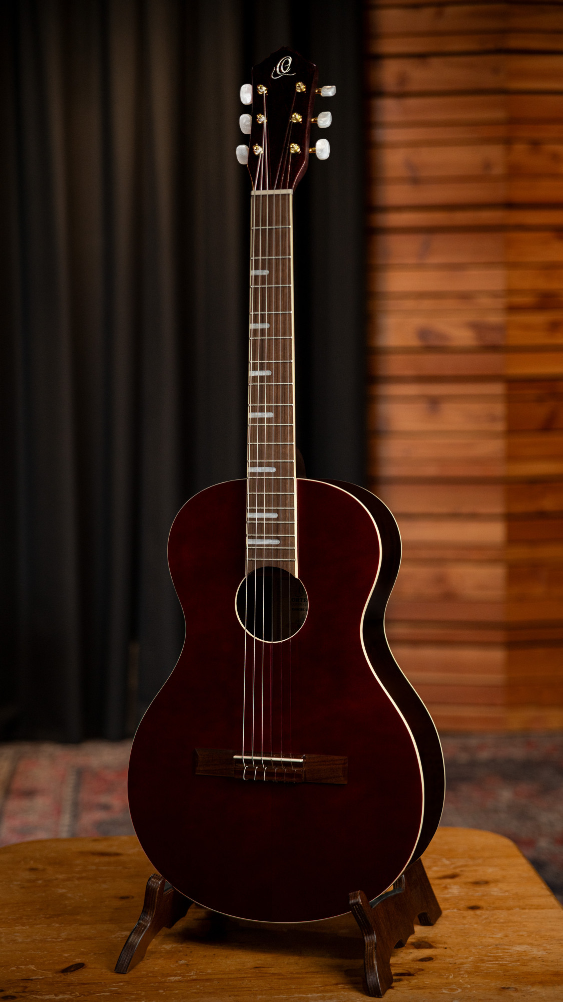 ORTEGA Ranger Series 4/4 Nylon String Guitar 6-String - Stained Red + Gig Bag RRA-SRT - Afbeelding 13
