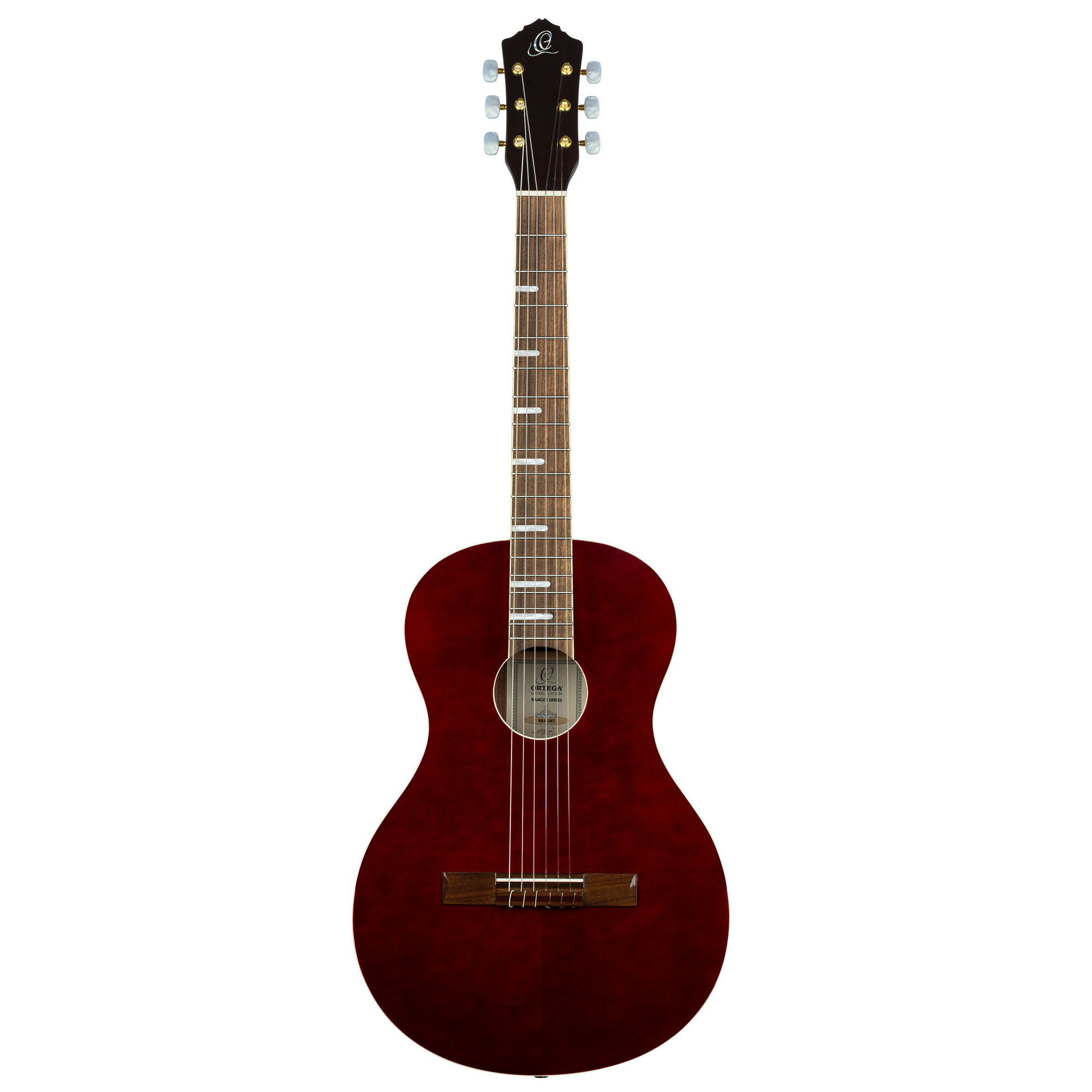 ORTEGA Ranger Series 4/4 Nylon String Guitar 6-String - Stained Red + Gig Bag RRA-SRT - Afbeelding 12